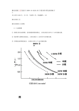 激光切割工艺详解