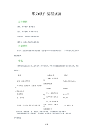 华为软件编程规范