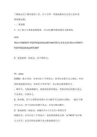 国际海运基础知识