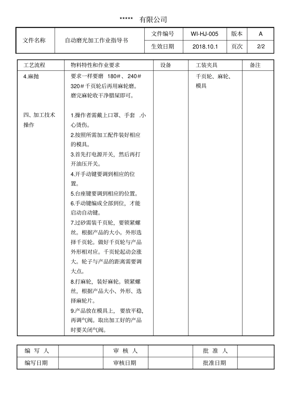 自动磨光加工作业指导书_第2页