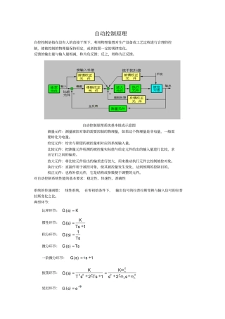 自控原理复习总结