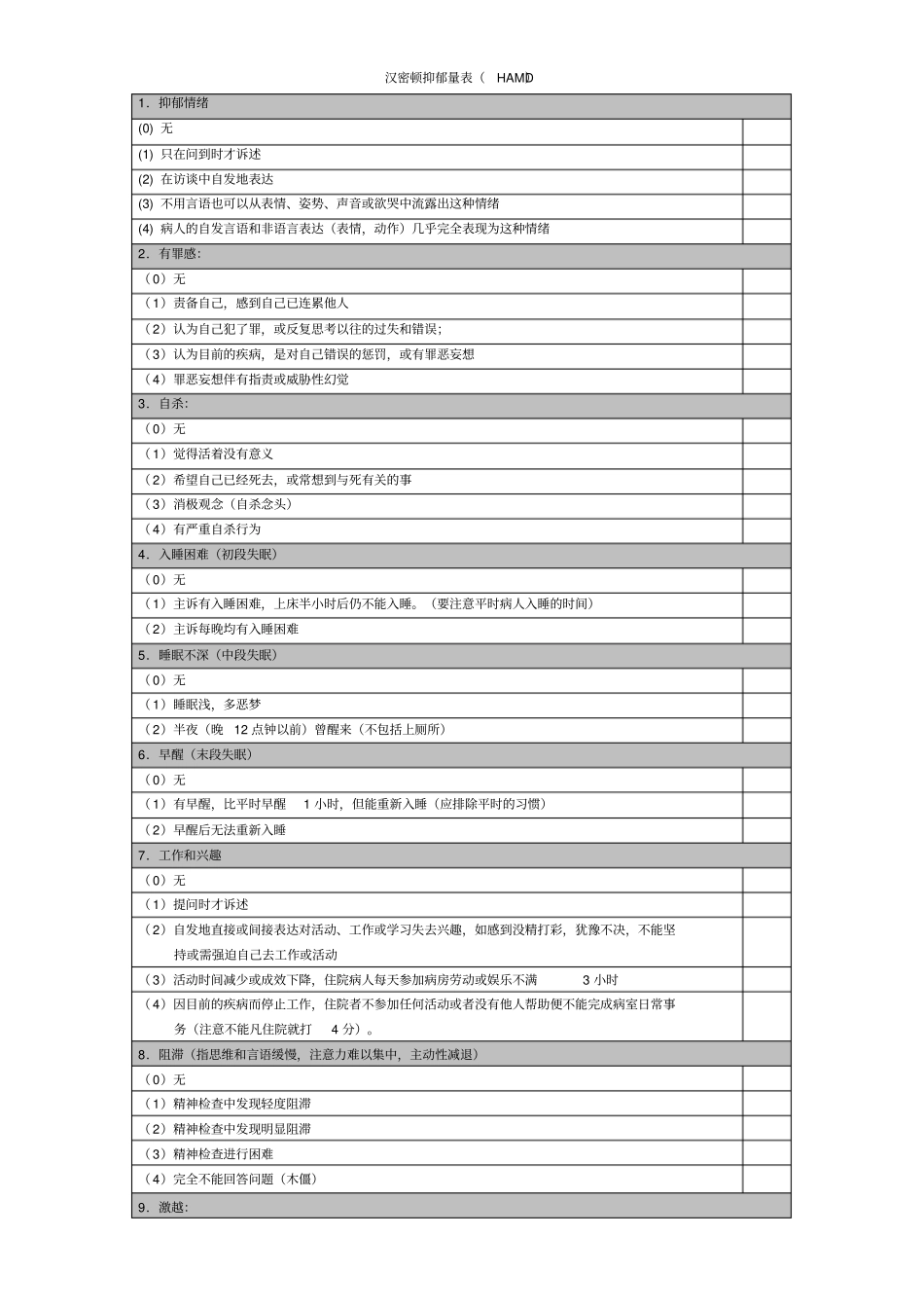 自杀风险评价量表_第3页