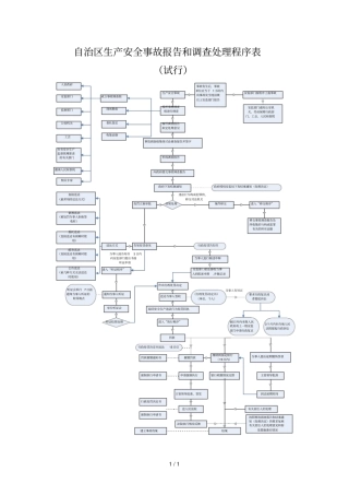 自治区生产安全事故报告和调查处理程序表