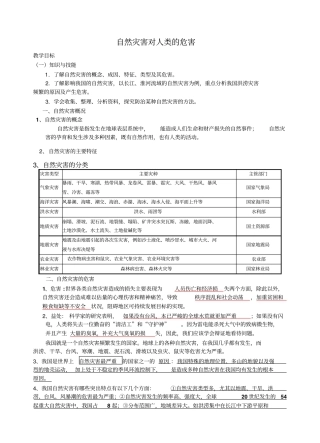 自然灾害与人类活动