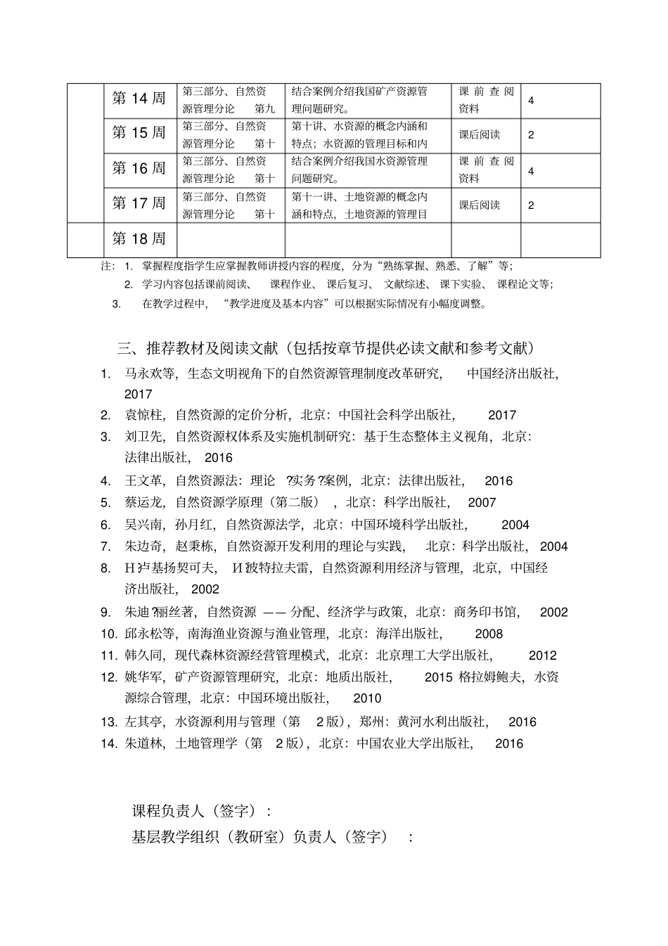 自然资源管理学教学大纲_第3页