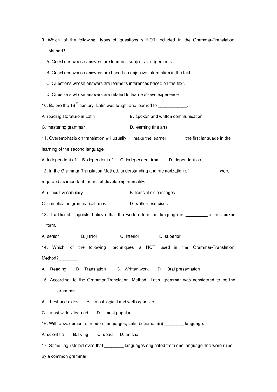 自考外语教学法练习含答案_第2页
