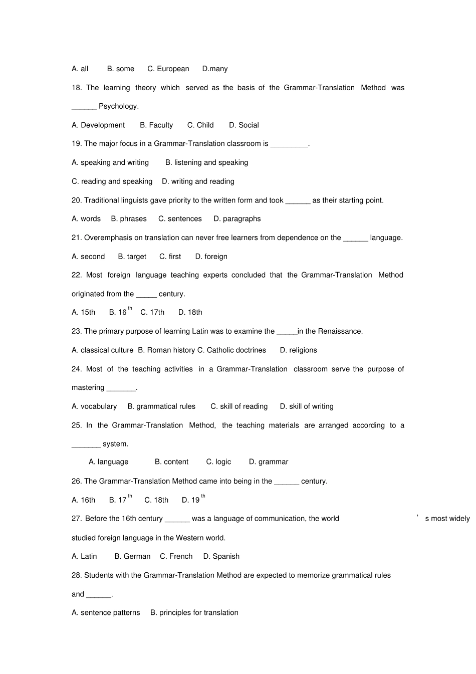 自考外语教学法练习含答案_第3页