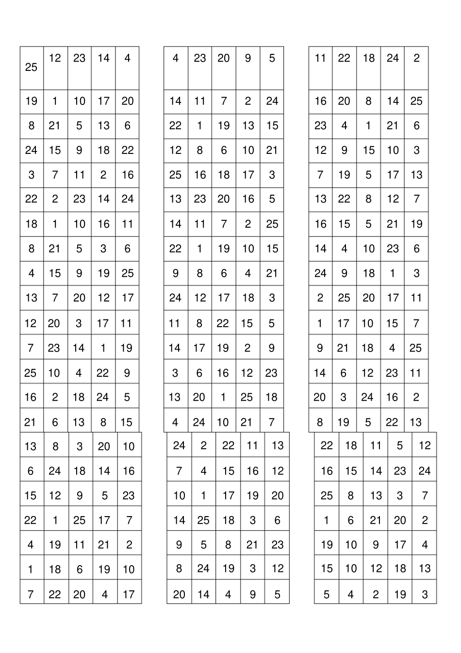 舒尔特方格×_第1页