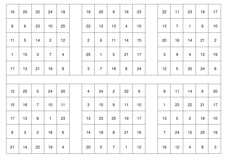 舒尔特表格-直接打印版_第2页