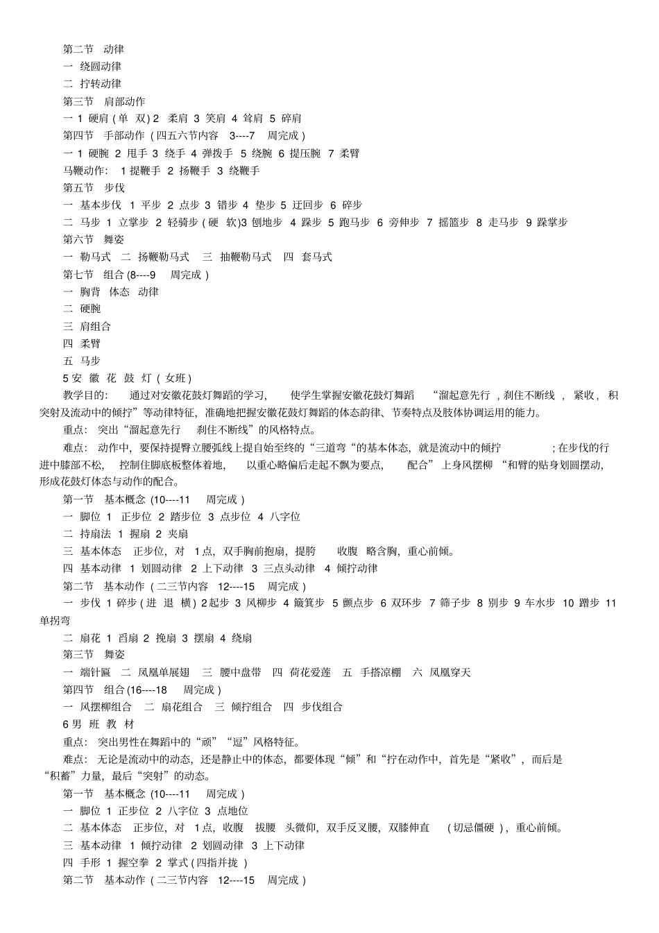 舞蹈教学大纲_第3页