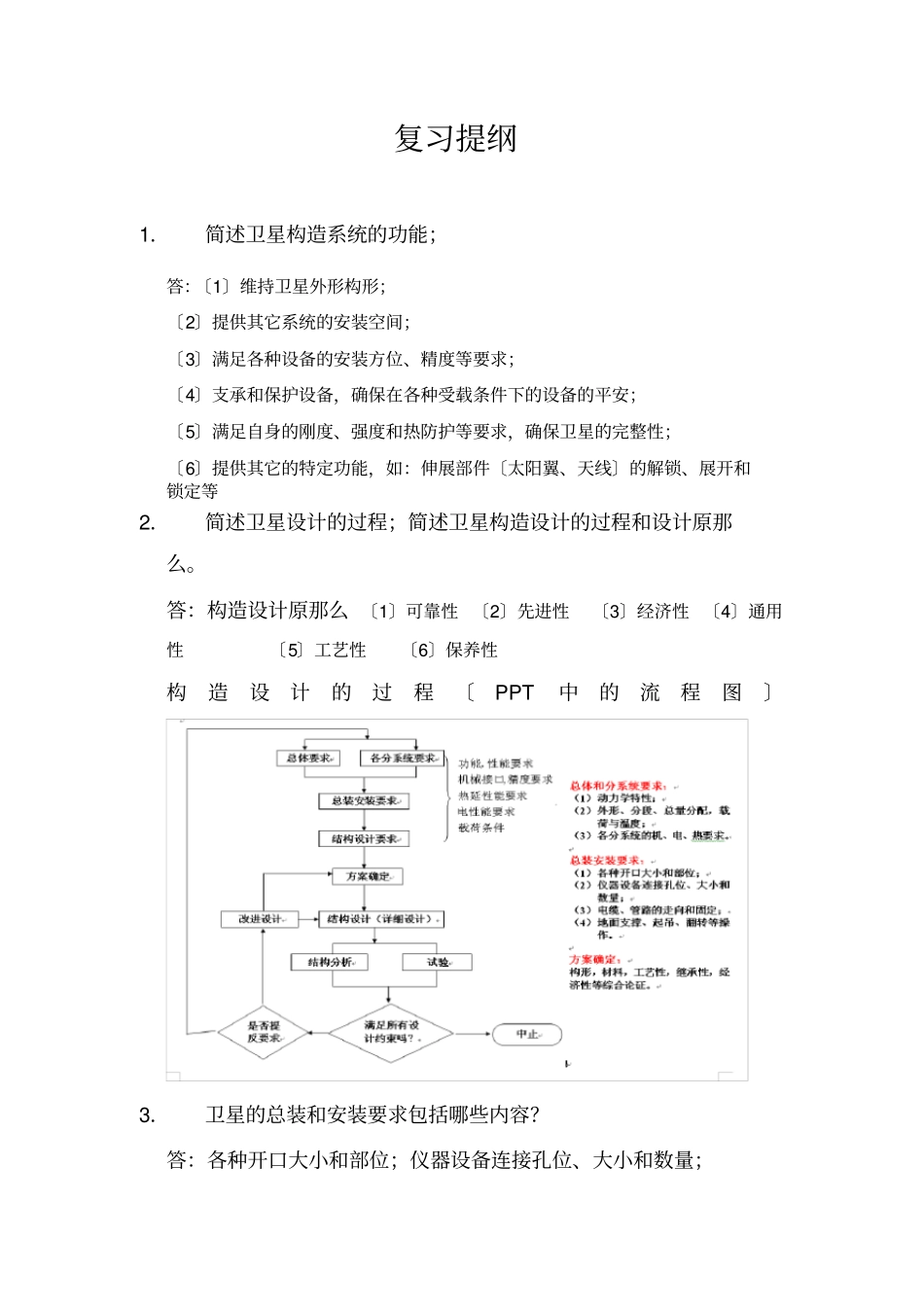 航天器结构分析与设计复习提纲_第1页
