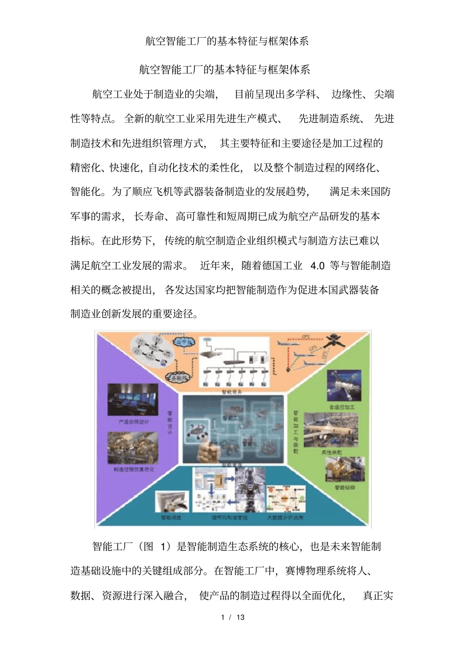 航空智能工厂的基本特征与框架体系_第1页