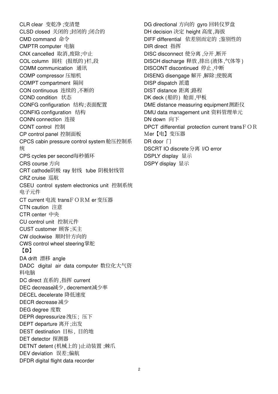 航空缩略词分析_第2页