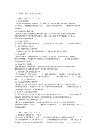 艺术概论真题