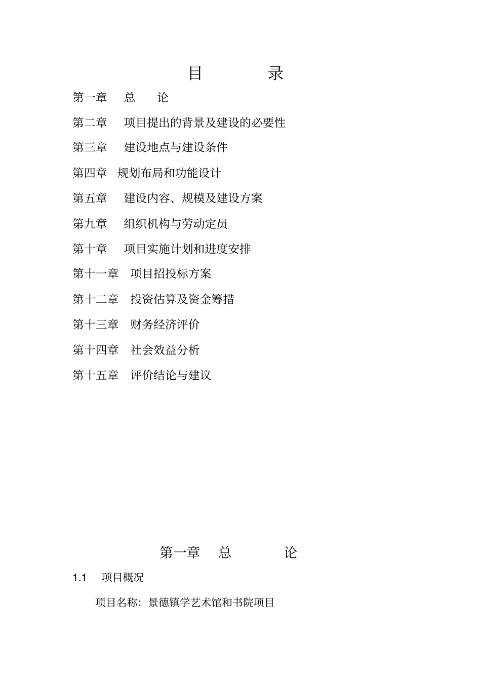 艺术馆建设项目可行性研究报告_第1页