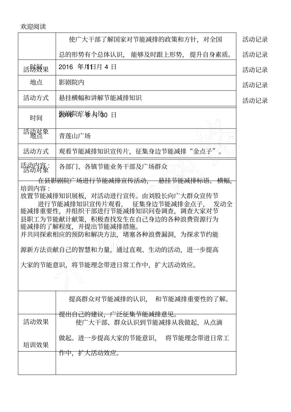 节能减排宣传活动记录_第3页