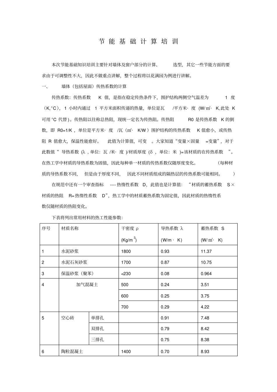 节能基础计算培训_第1页
