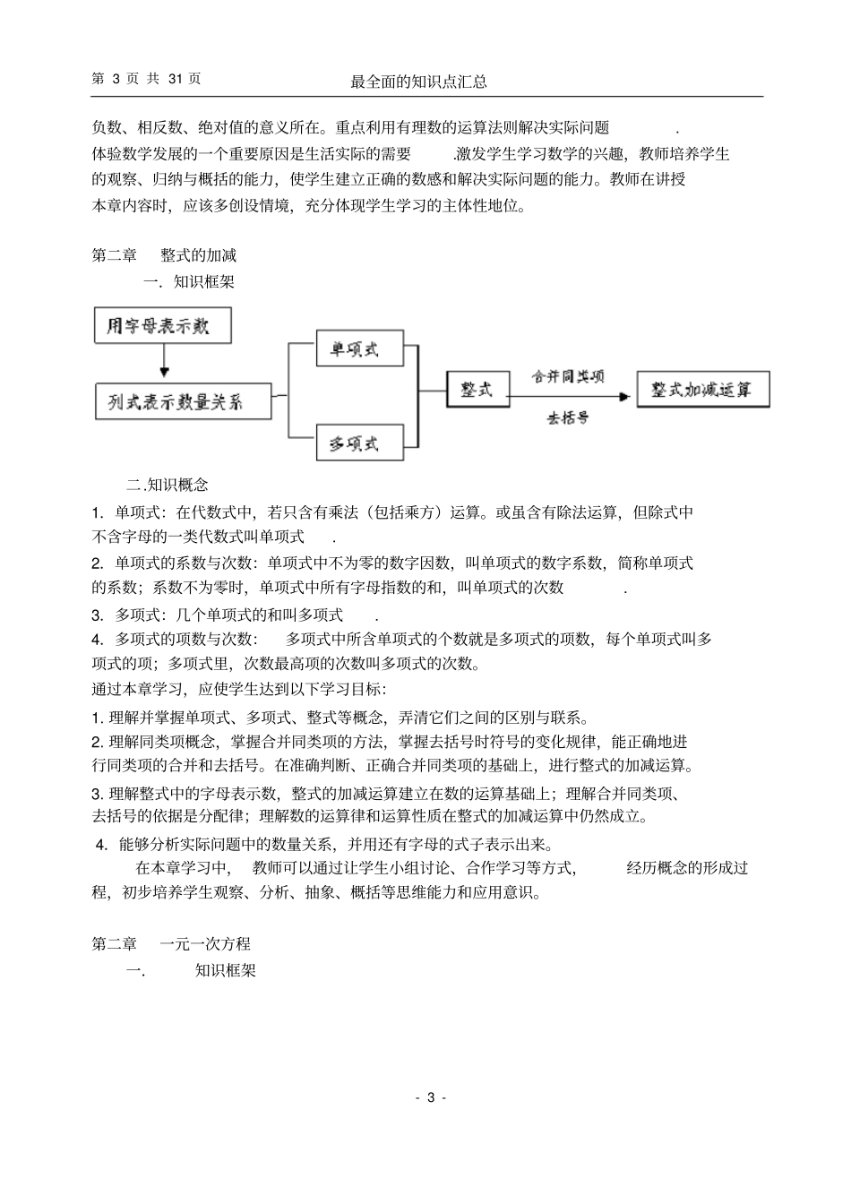 苏教版初中数学最全面知识点大全_第3页