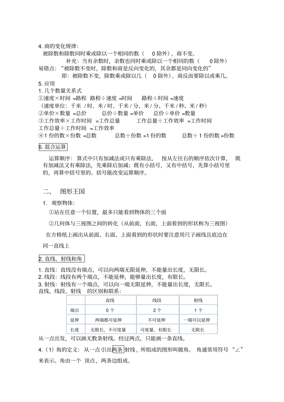 苏教版四年级上册数学知识点整理_第2页