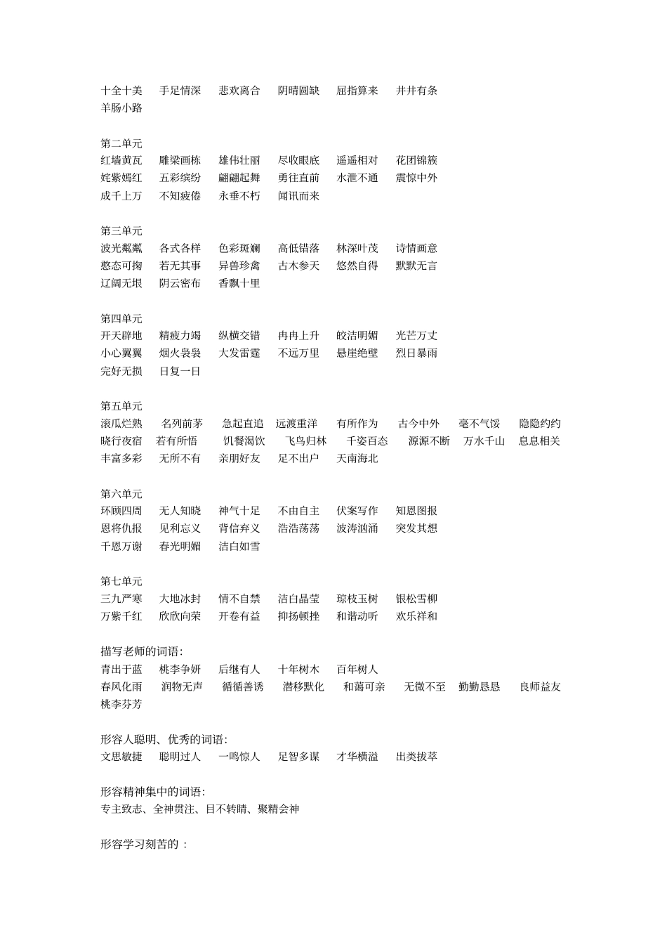 苏教版四年级上学期名言词语积累讲解_第2页