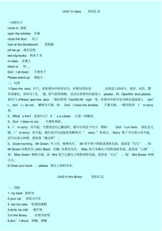 苏教版小学三年级下册英语单词、语句、重点知识、练习汇总