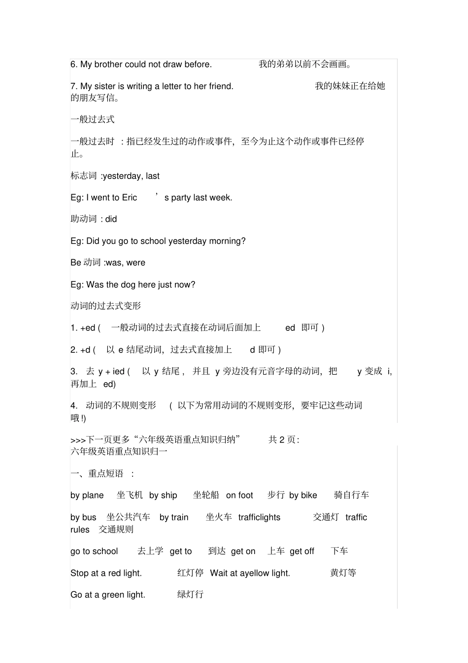 苏教版小学英语小升初重点复习资料单词、词组_第3页