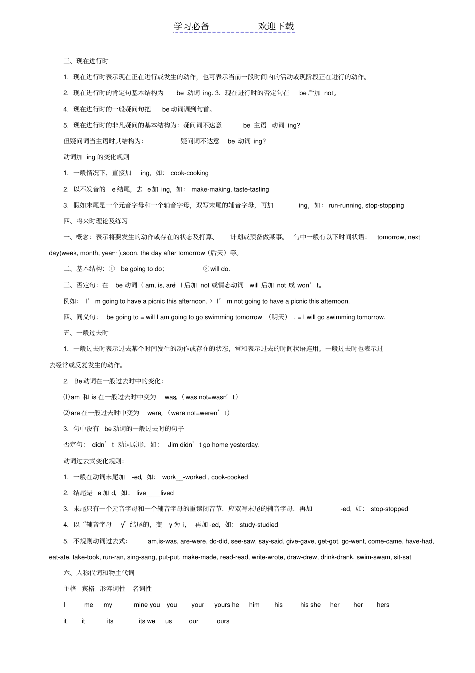 苏教版小学英语语法大全_第2页