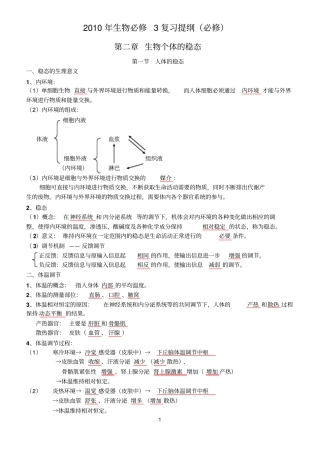 苏教版必修3复习提纲