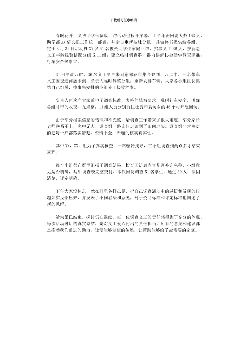 2024年三月三义卖活动总结_第1页