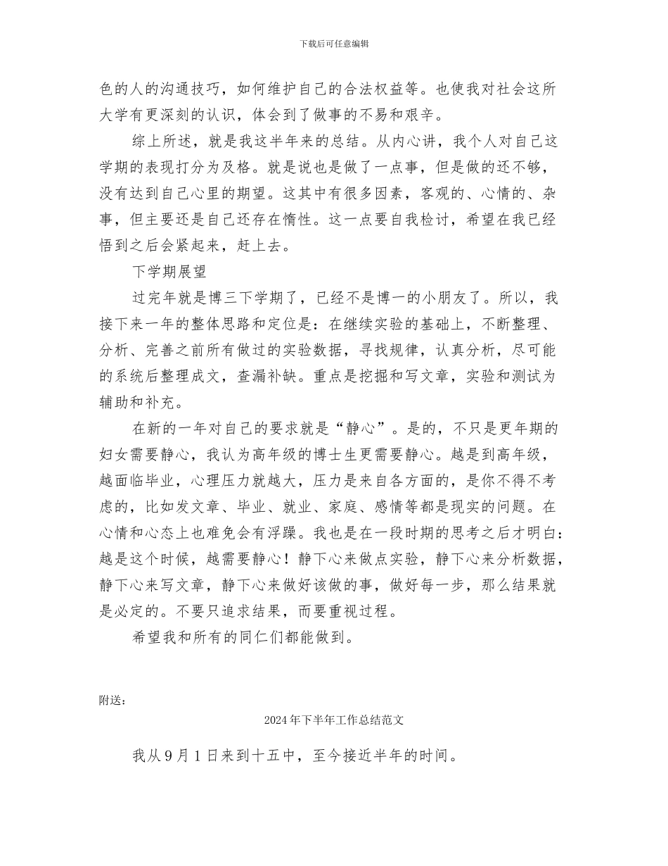 2024年下半年工作总结_第2页