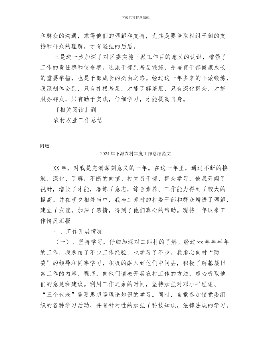 2024年下派农村工作总结_第3页