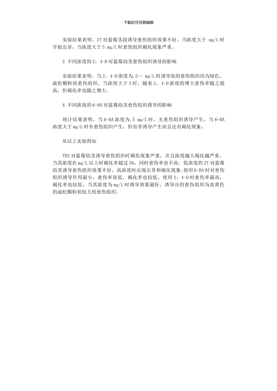 2024年不同植物激素对蓝莓幼茎愈伤组织诱导比较研究_第2页