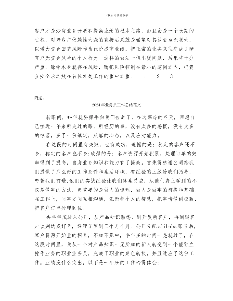 2024年业务员工作总结范例_第3页