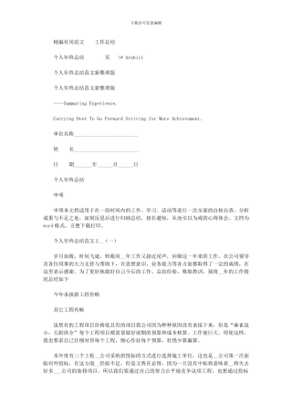 2024年个人年终总结例文新整理版