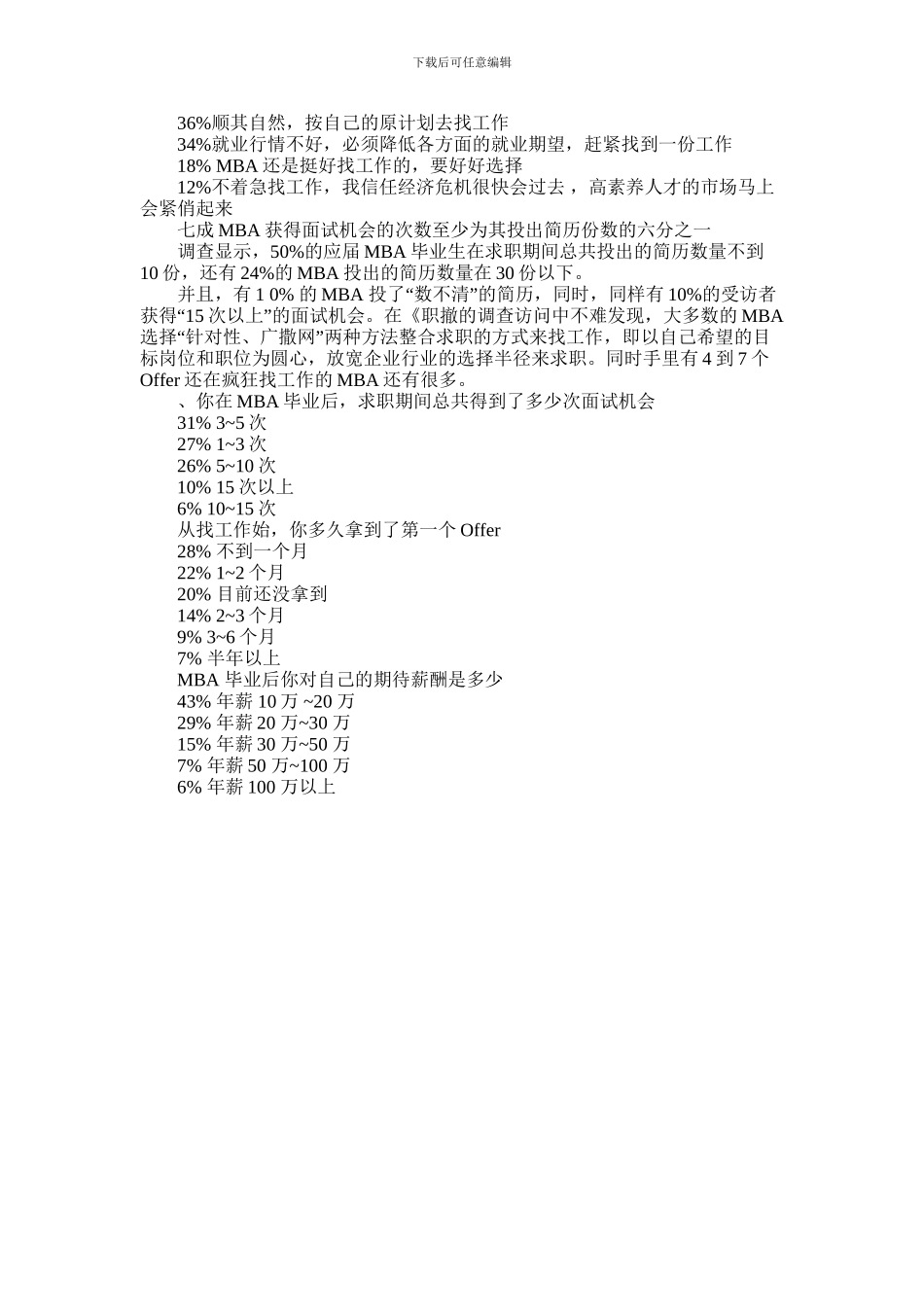 2024年中国MBA就业调查报告_第2页