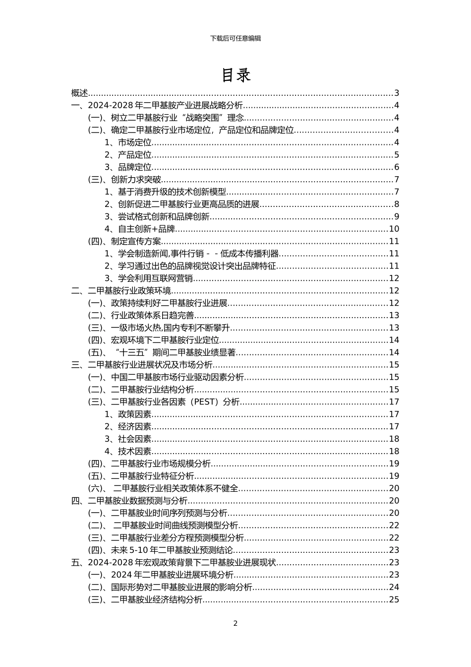2024年二甲基胺行业市场突围建议及需求分析报告_第2页