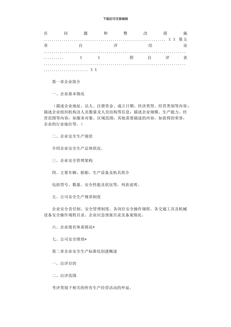 2024年交通运输企业安全生产标准化达标自评报告模板_第2页