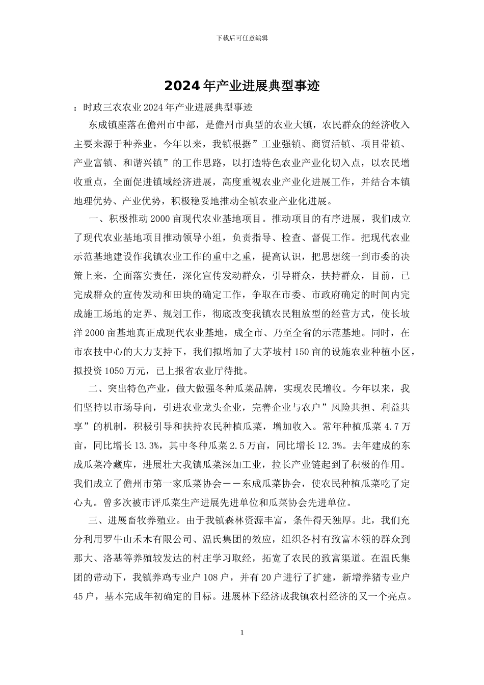 2024年产业发展典型事迹_第1页