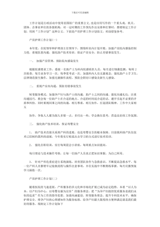 2024年产房护理工作计划