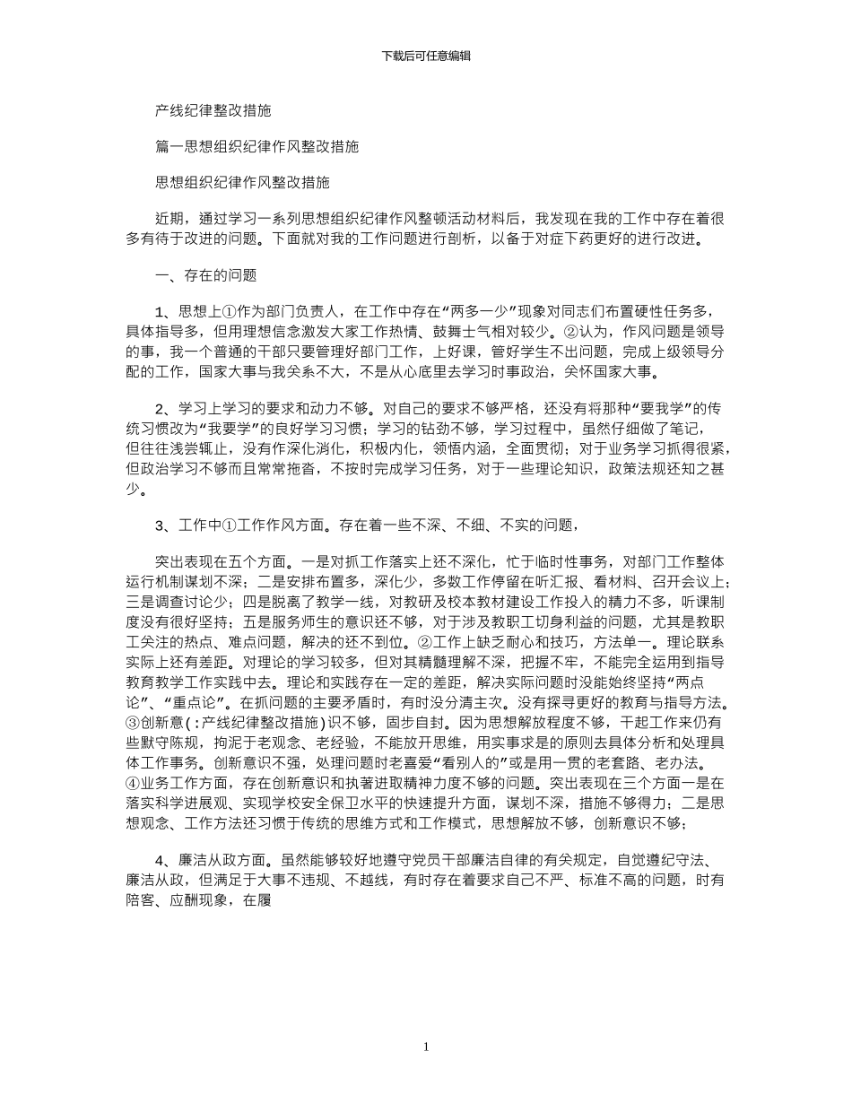 2024年产线纪律整改措施_第1页