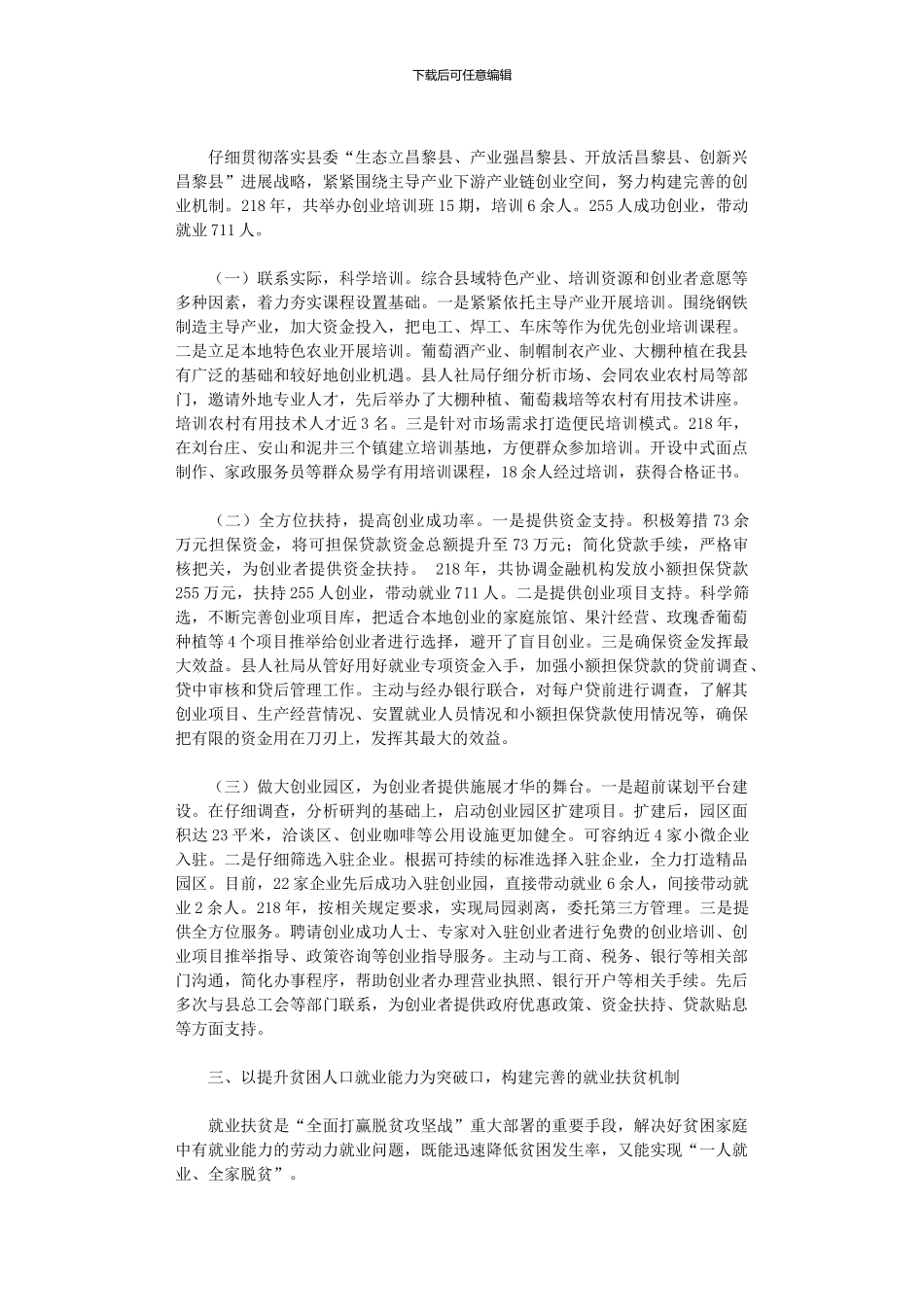 2024年人力资源和社会保障局就业工作综述_第2页