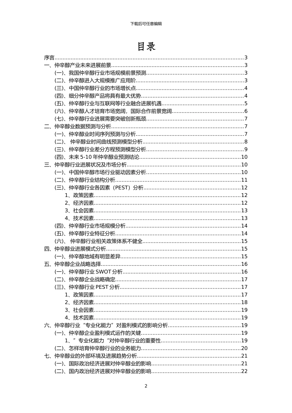 2024年仲辛醇行业市场突围建议及需求分析报告_第2页