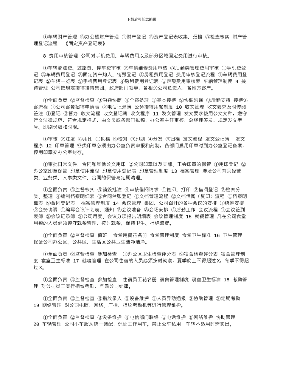 2024年企业办公室管理职能和岗位职能_第2页