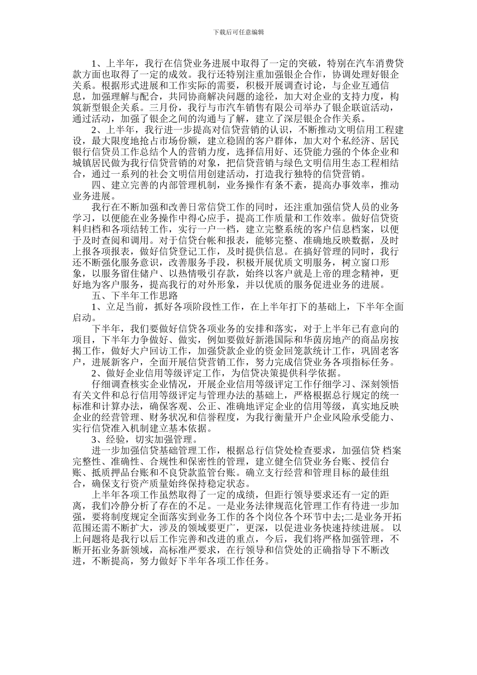 2024年信贷客户经理工作总结_第3页