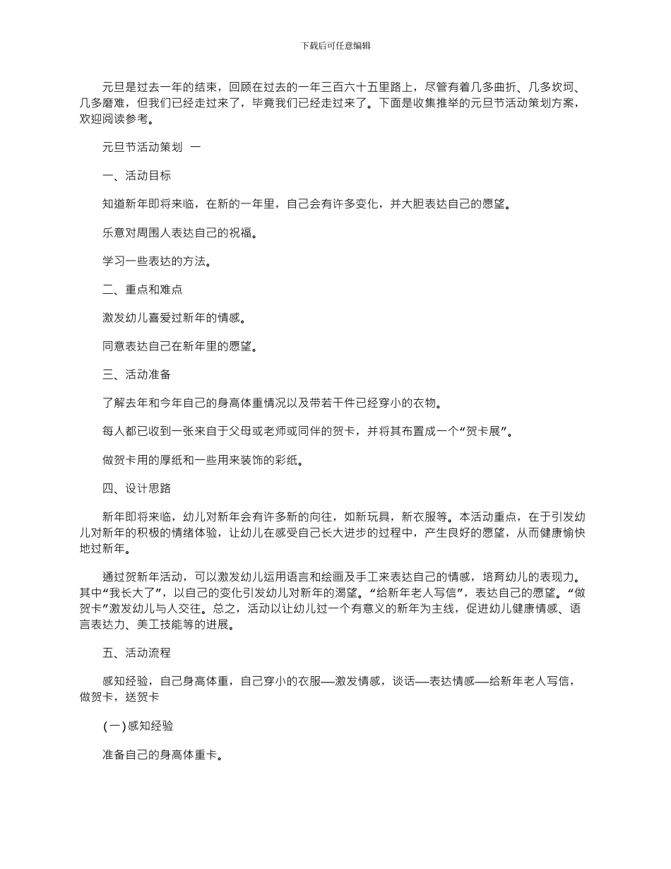 2024年元旦节活动策划方案_第1页