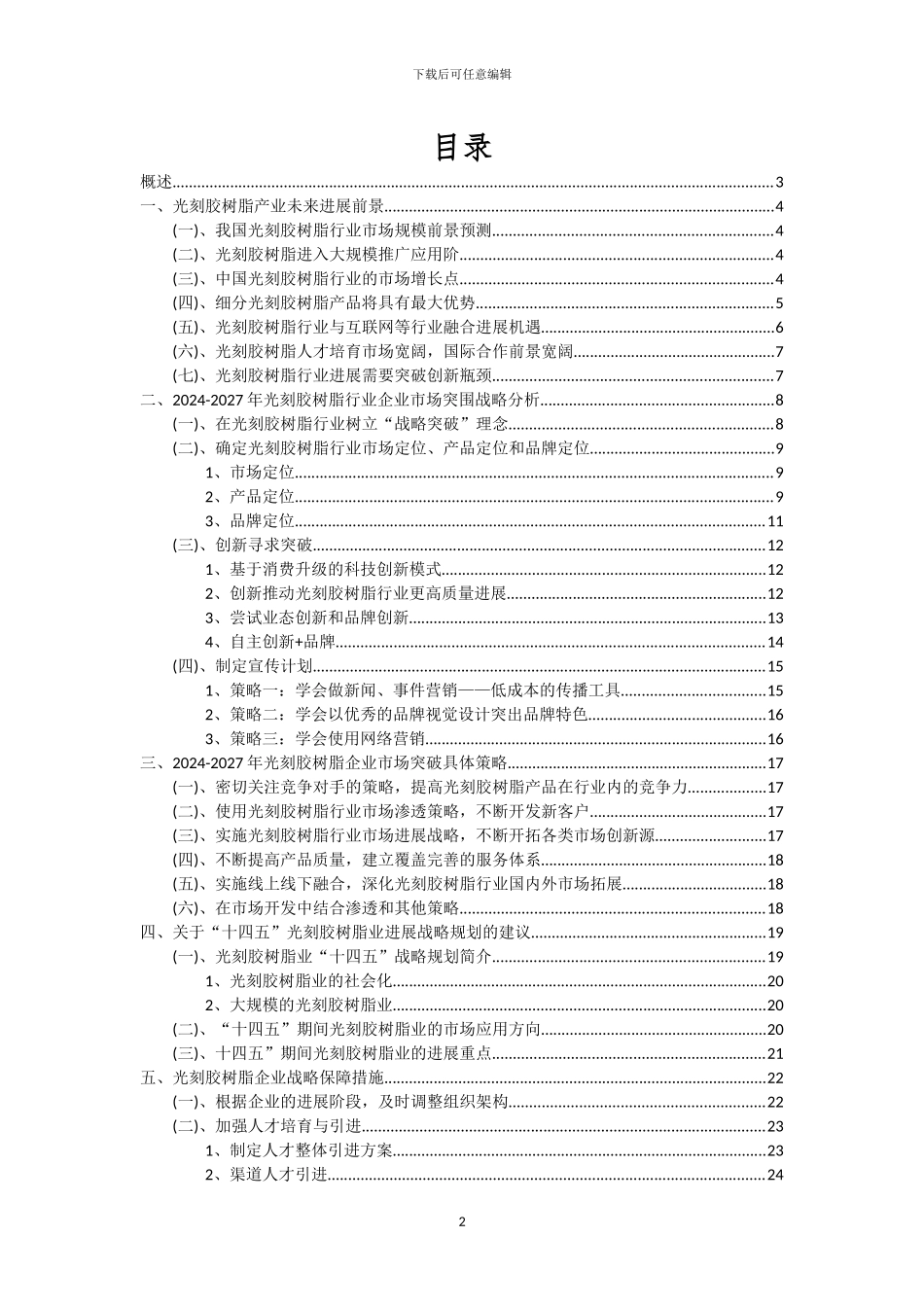 2024年光刻胶树脂行业洞察报告及未来五至十年预测分析报告_第2页