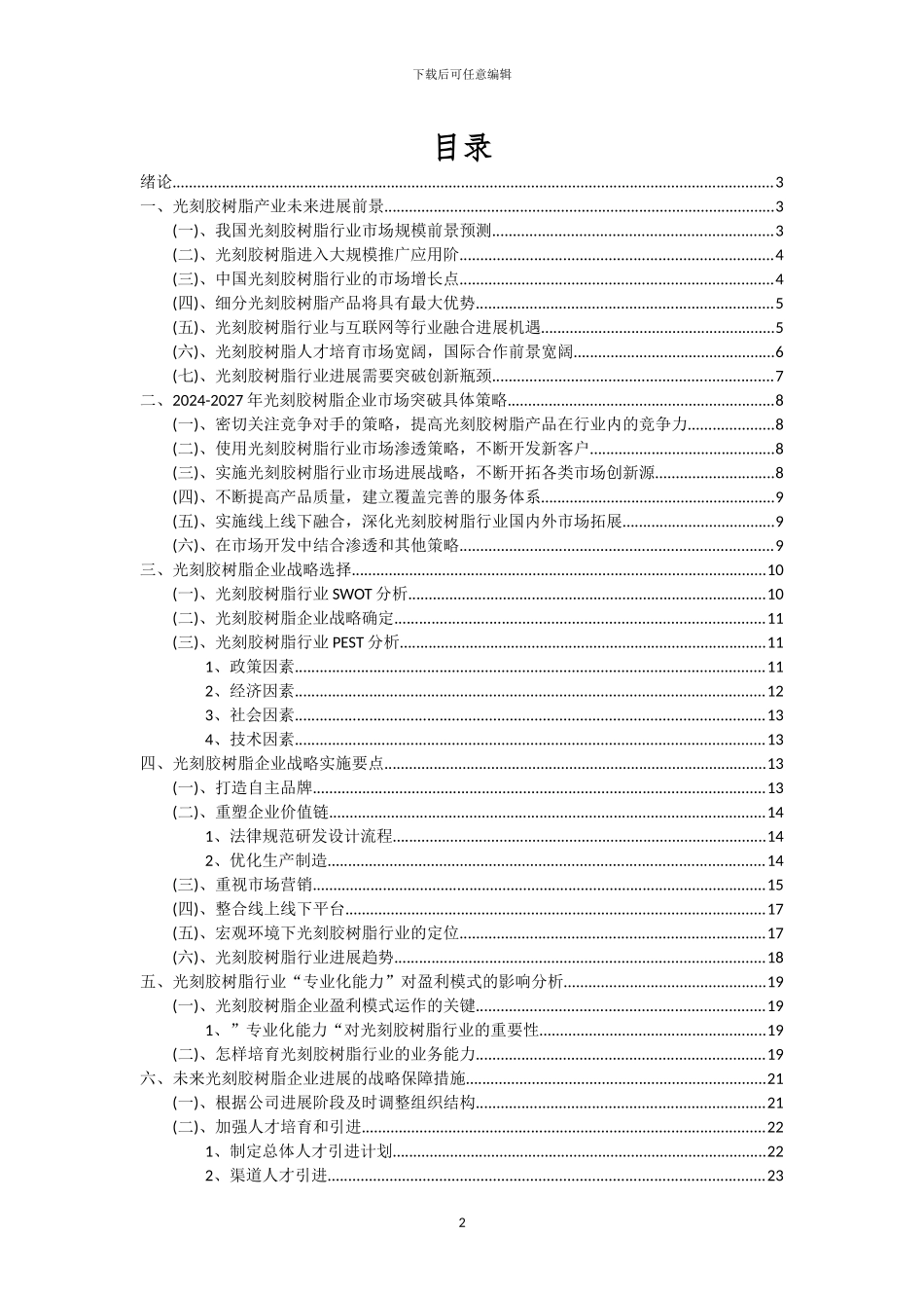 2024年光刻胶树脂行业市场突围及需求分析报告_第2页