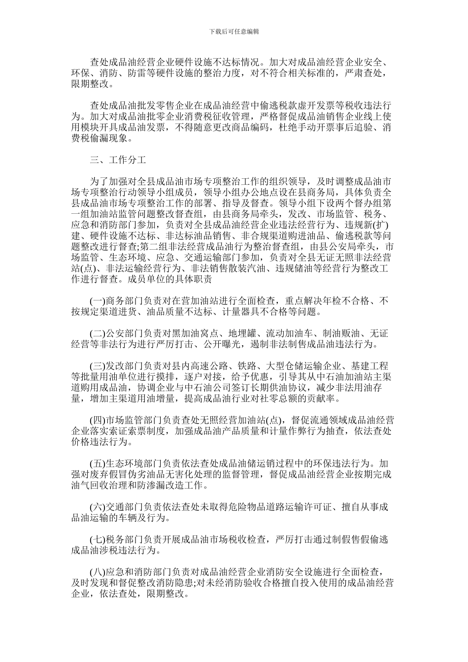 2024年全县成品油市场专项整治方案_第2页