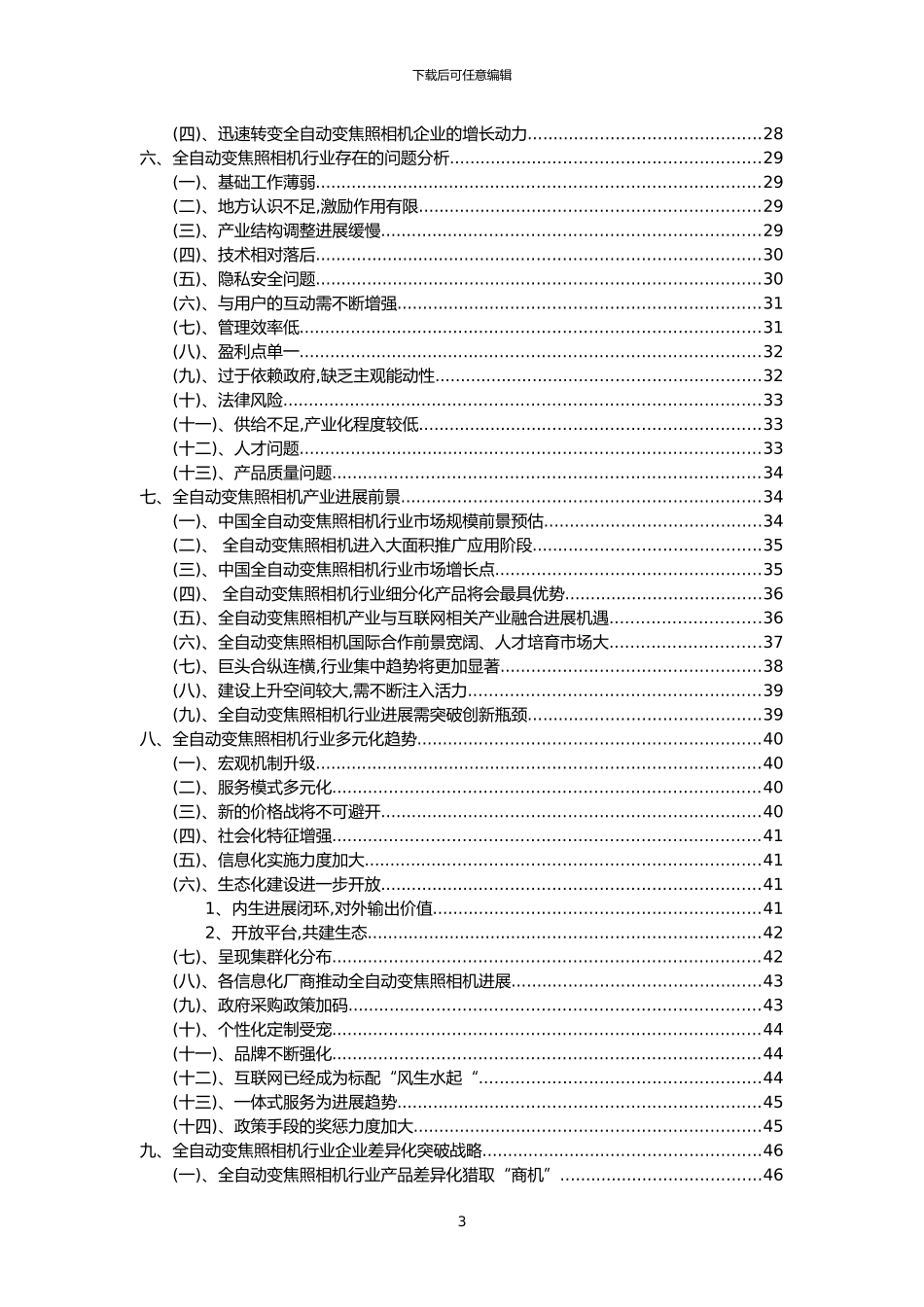 2024年全自动变焦照相机行业市场需求分析报告及未来五至十年行业预测报告_第3页