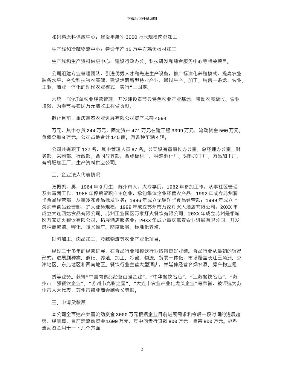 2024年公司借款申请报告_第2页